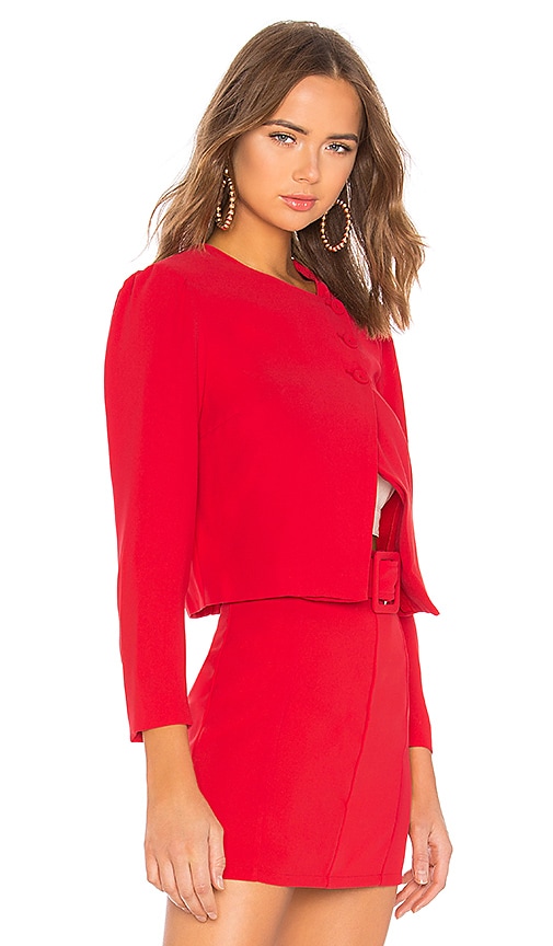view 3 of 5 Gigi Cropped Jacket in Red