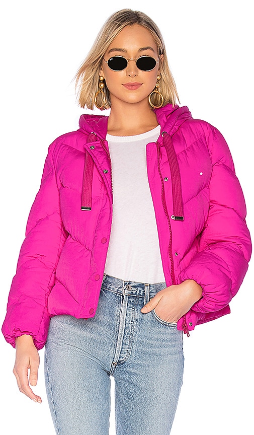 view 1 of 4 Lover Hooded Puffer Jacket in Magenta