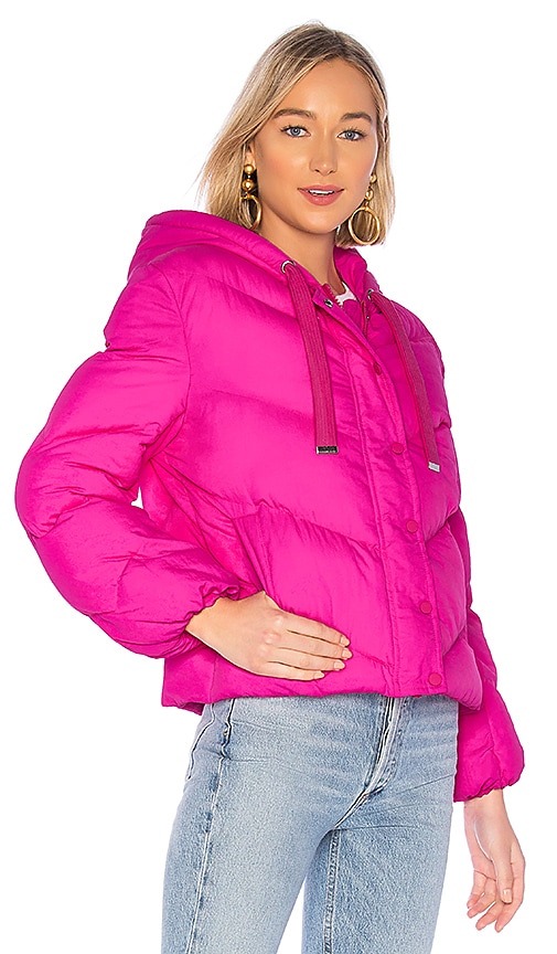 view 2 of 4 Lover Hooded Puffer Jacket in Magenta