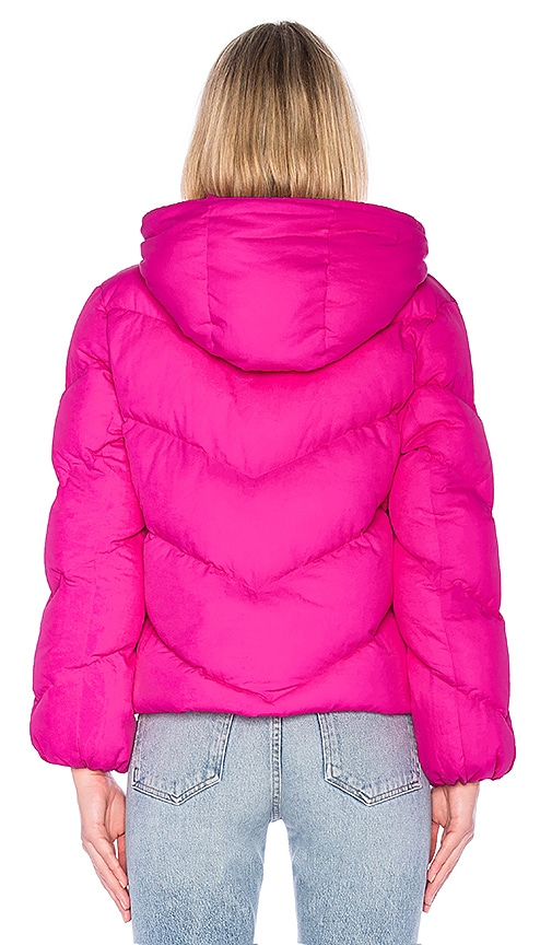 view 3 of 4 Lover Hooded Puffer Jacket in Magenta