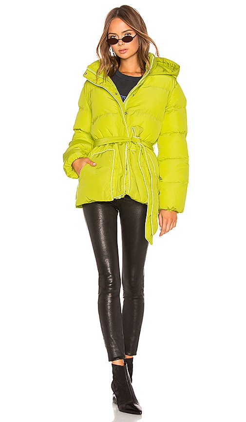 view 2 of 4 Lindsey Belted Puffer Jacket in Lime