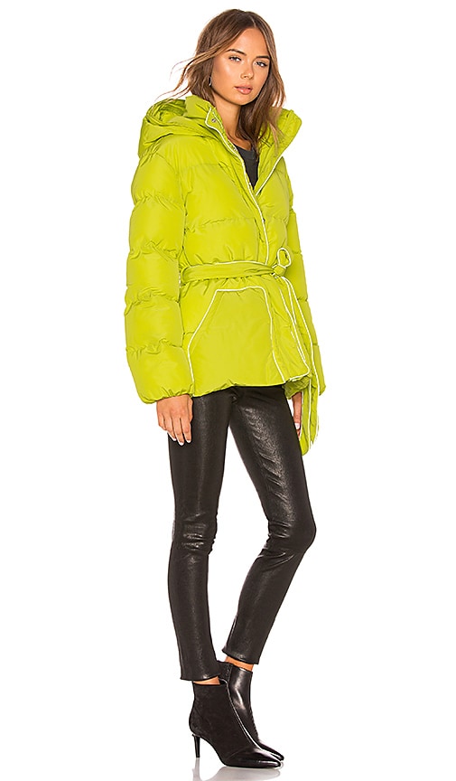 view 3 of 4 Lindsey Belted Puffer Jacket in Lime