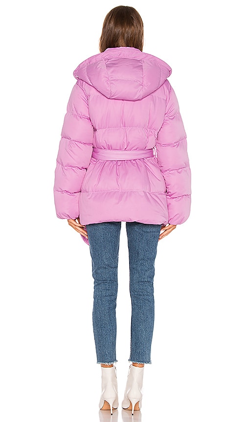 view 4 of 4 Lindsey Belted Puffer Jacket in Bubblegum Pink