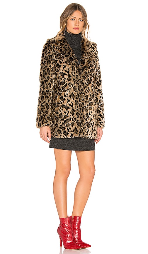 view 3 of 4 Mariana Faux Fur Coat in Natural Leopard