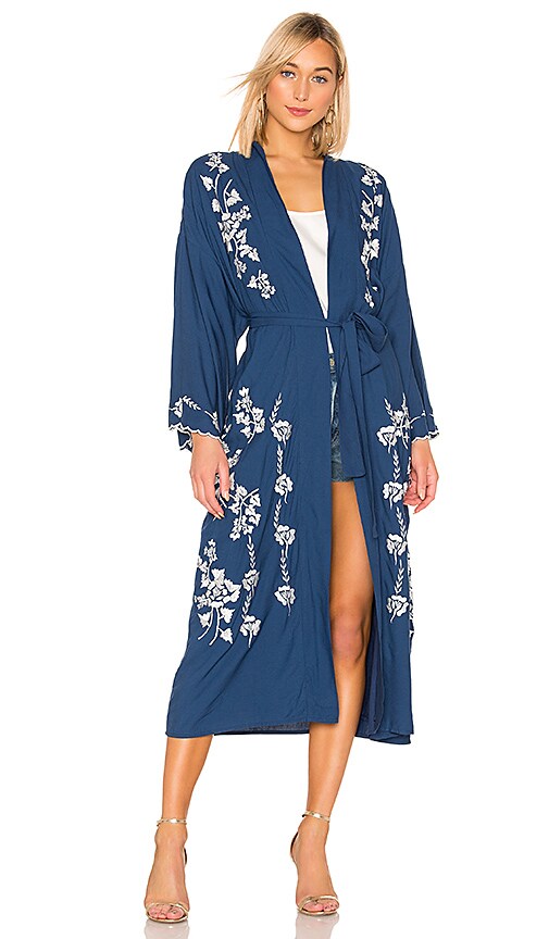 view 2 of 4 Yuna Kimono Jacket in Marquee Blue