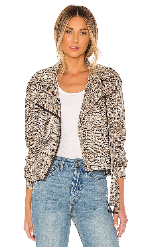 view 1 of 4 Janette Jacket in Tan Snake