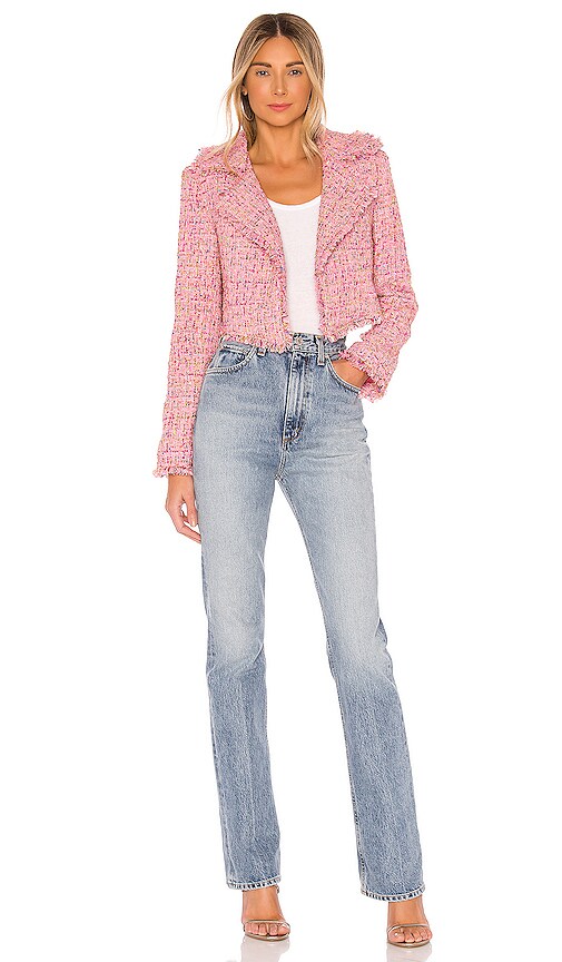 view 4 of 5 Paola Cropped Jacket in Pink Multi
