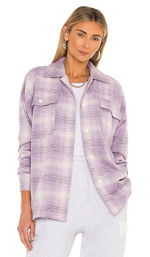 view 1 of 5 Emmy Shacket in Lavender Plaid