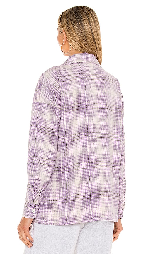 view 4 of 5 Emmy Shacket in Lavender Plaid
