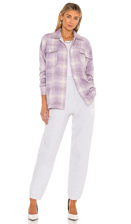 view 5 of 5 Emmy Shacket in Lavender Plaid