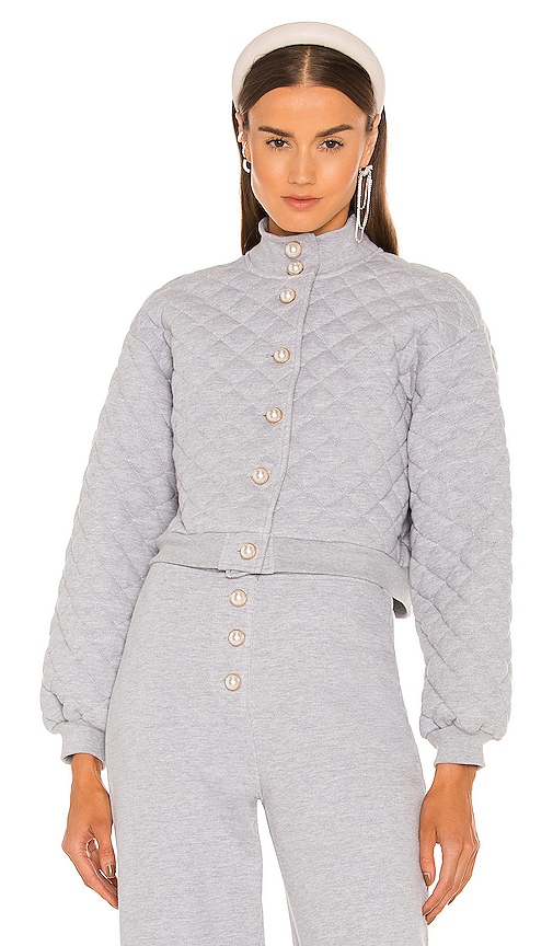 view 1 of 5 Claudia Quilted Jacket in Heather Grey