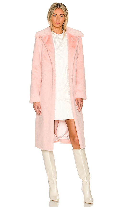 view 1 of 4 Sonny Faux Fur Coat in Baby Pink