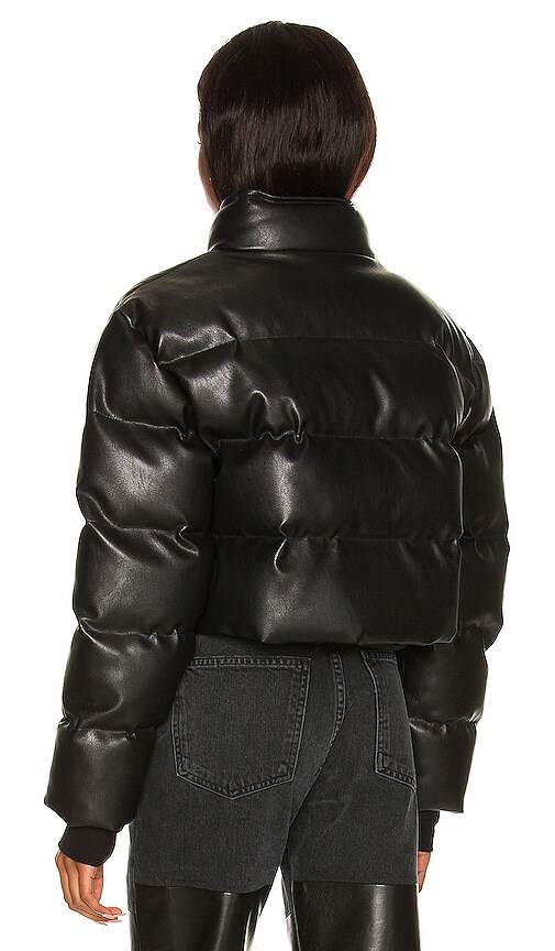 view 4 of 5 Brady Faux Leather Puffer in Black