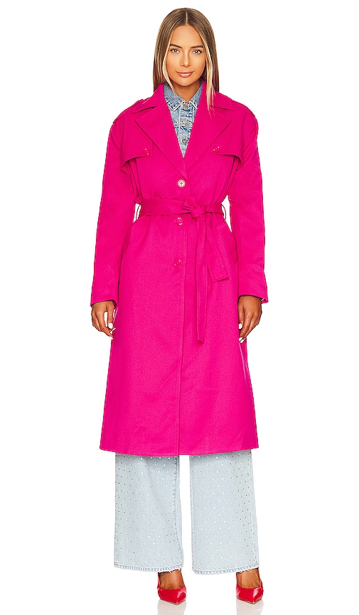view 2 of 4 Vivian Coat in Bright Pink