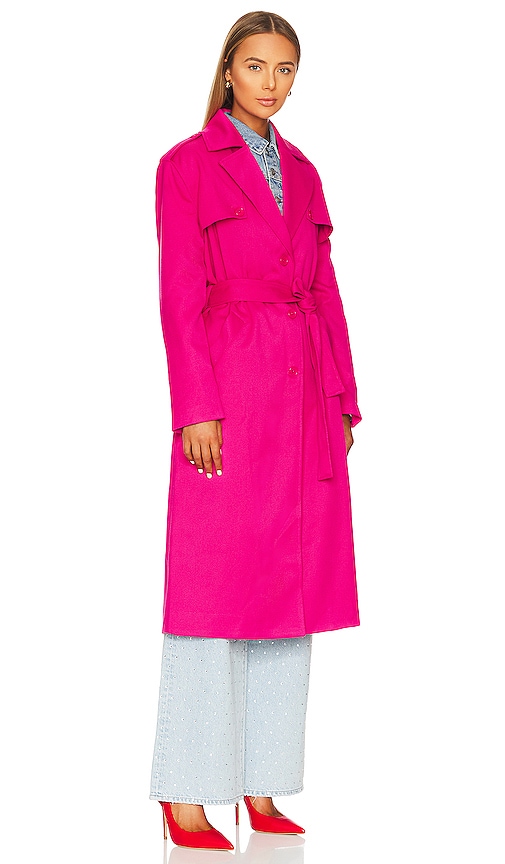 view 3 of 4 Vivian Coat in Bright Pink