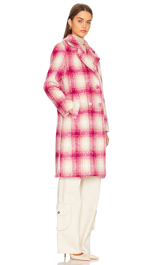 view 3 of 4 Kanani Coat in Pink Plaid