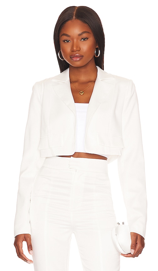 view 1 of 4 Troy Cropped Blazer in White