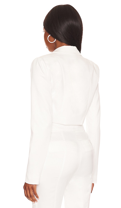 view 3 of 4 Troy Cropped Blazer in White
