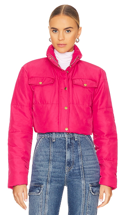 view 2 of 5 Laurel Cropped Puffer Jacket in Pink