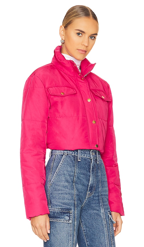 view 3 of 5 Laurel Cropped Puffer Jacket in Pink