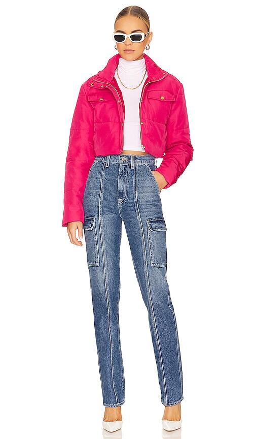 view 5 of 5 Laurel Cropped Puffer Jacket in Pink
