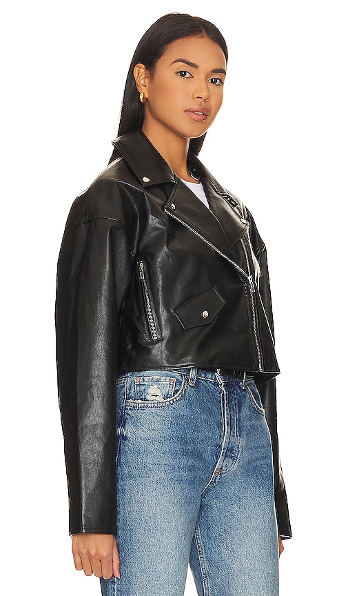 view 3 of 5 Baldwin Faux Leather Jacket in Black