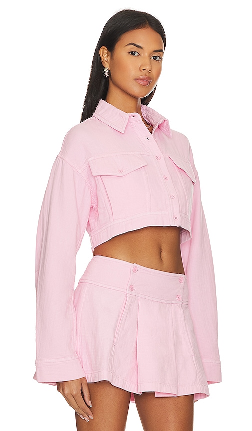 view 2 of 4 Sean Cropped Jacket in Candy Pink