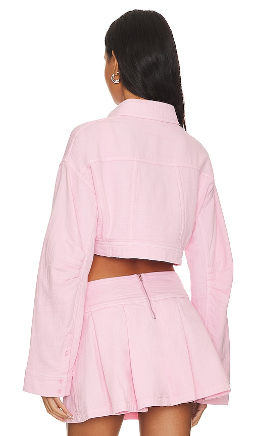 view 3 of 4 Sean Cropped Jacket in Candy Pink