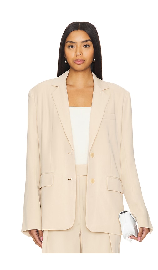 Shop Lovers & Friends Abbey Blazer In Beige Neutral