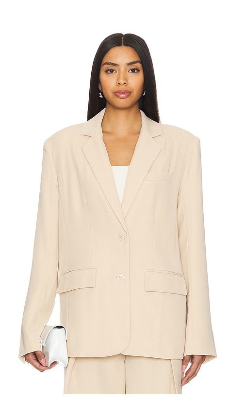 Shop Lovers & Friends Abbey Blazer In Beige Neutral