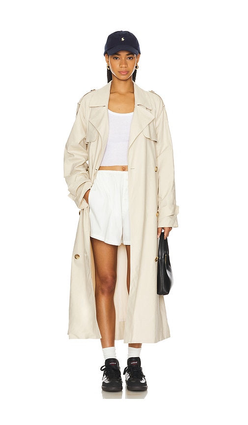 view 1 of 4 x Maggie MacDonald Leah Trench Coat in Almond Cream