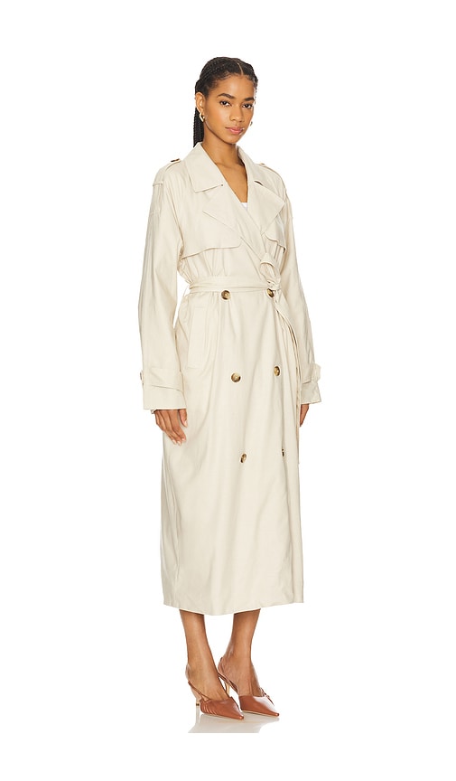 view 3 of 4 x Maggie MacDonald Leah Trench Coat in Almond Cream