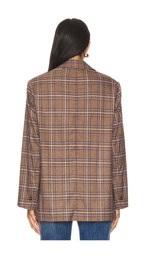 view 4 of 6 Leah Blazer in Brown Plaid Multi