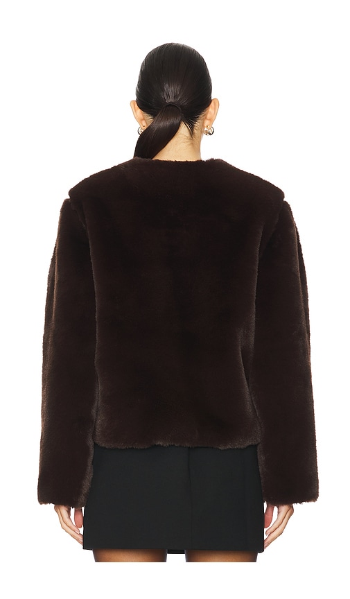 view 3 of 4 Rhoda Faux Fur Jacket in Brown