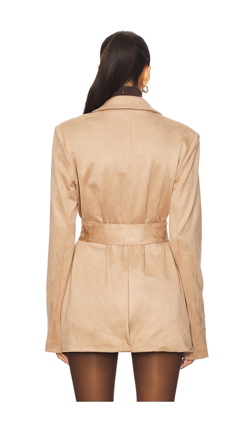 view 4 of 5 Eva Faux Suede Jacket in Light Tan