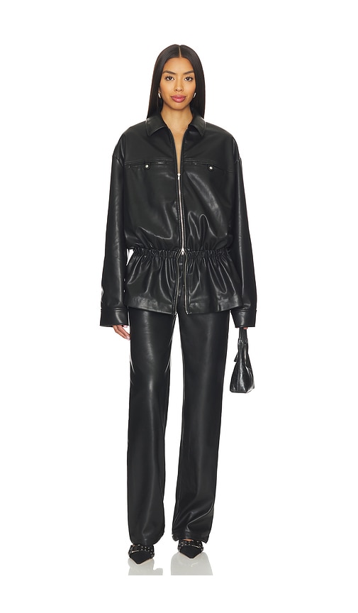 view 4 of 4 Greta Faux Leather Jacket in Black