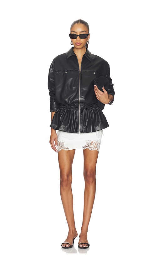 view 5 of 5 Greta Faux Leather Jacket in Black