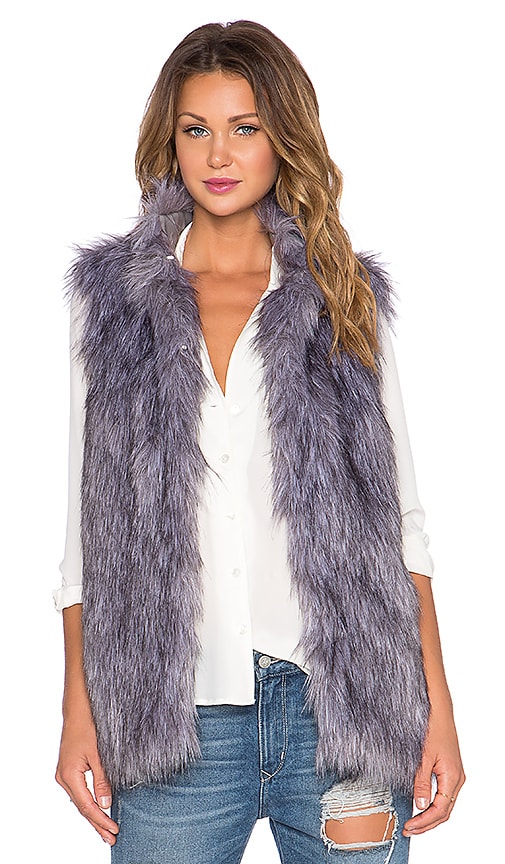BLOUSON SANS MANCHES IMITATION FOURRURE CAMILLE