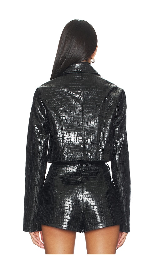 view 4 of 6 Arden Faux Croc Jacket in Black