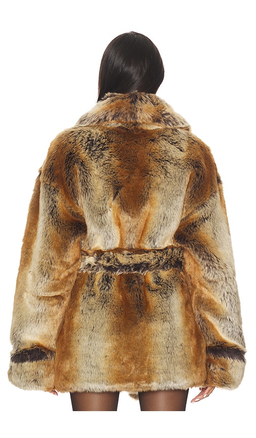 view 3 of 4 x Emma Leger Margot Faux Fur Coat in Brown