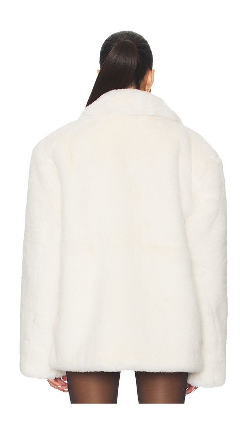 view 3 of 4 Lorelai Faux Fur Coat in Ivory