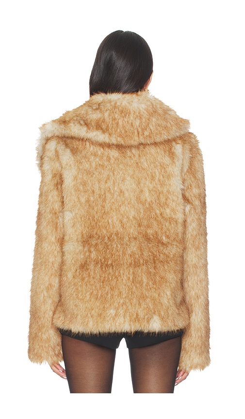 view 3 of 4 Elsa Faux Fur Jacket in Soft Brown
