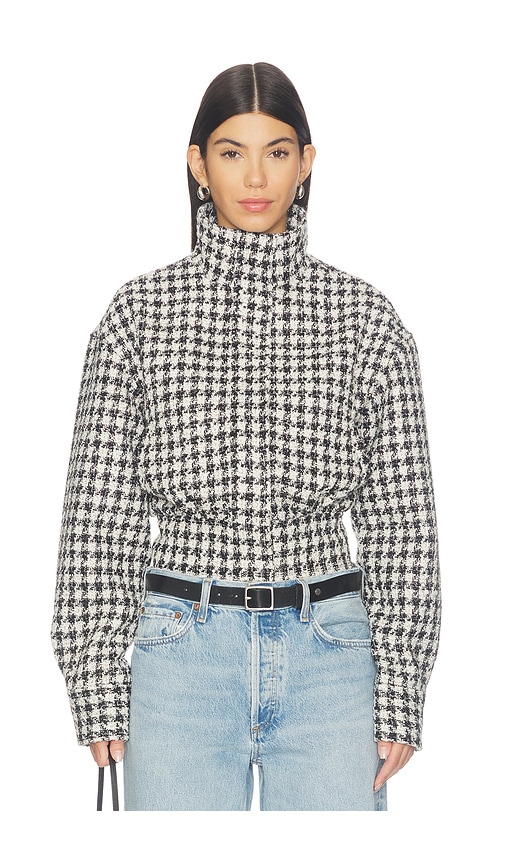 Rachel Tweed Bomber Jacket by Lovers and Friends in Black Ivory