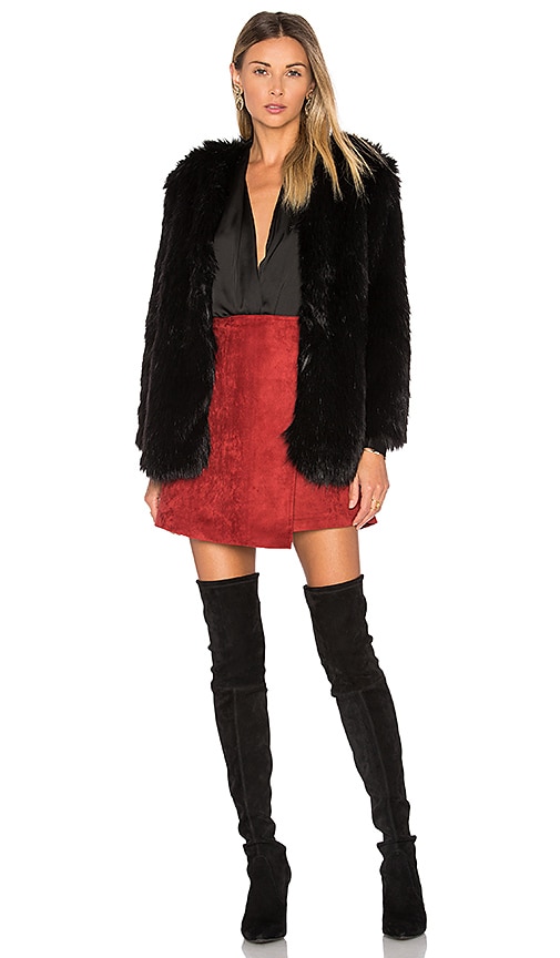 view 1 of 3 Adora Faux Fur Jacket in Black