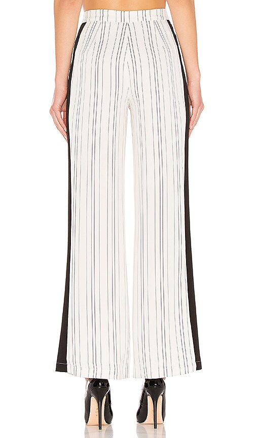 view 3 of 4 London Striped Pant in White Pinstripe