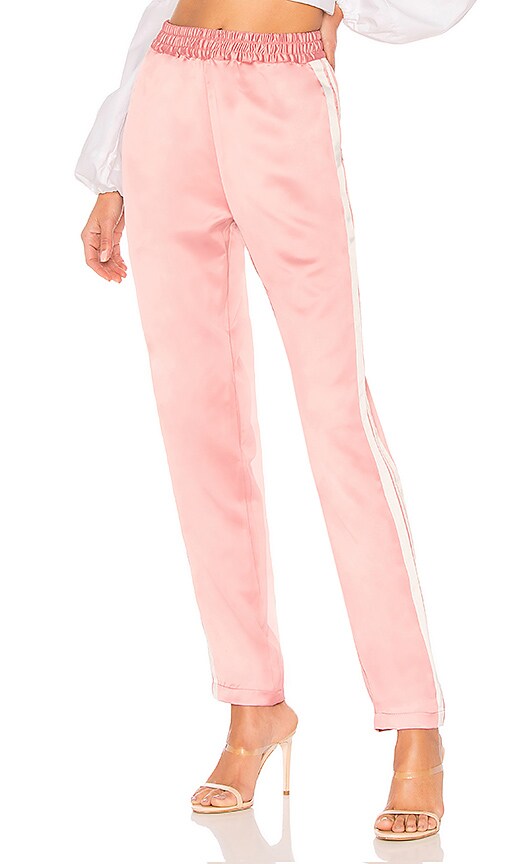 view 1 of 4 Tailored Track Trouser in Blush & White