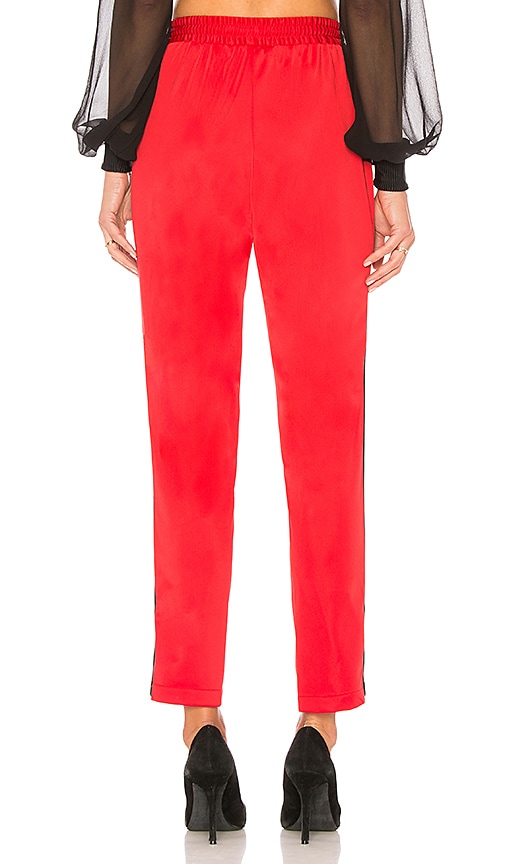 view 3 of 4 Crop Track Pant in Red & Black
