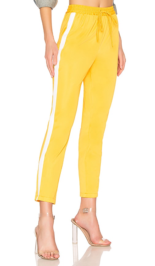 view 2 of 4 Crop Track Pant in Yellow & White