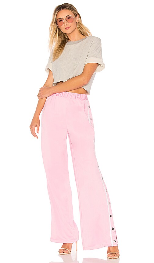 view 4 of 4 Athletic Snap Track Pant in Pink & White