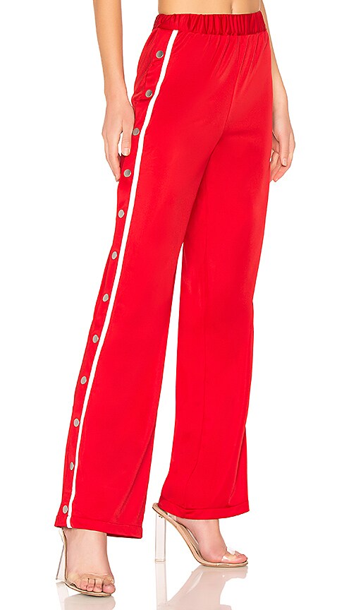 view 2 of 4 Athletic Snap Track Pant in Red & White